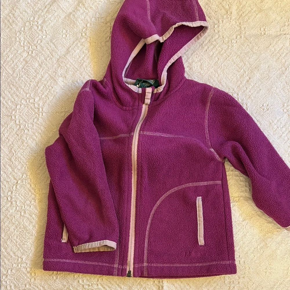 Purple Kids Hooded Fleece Jacket